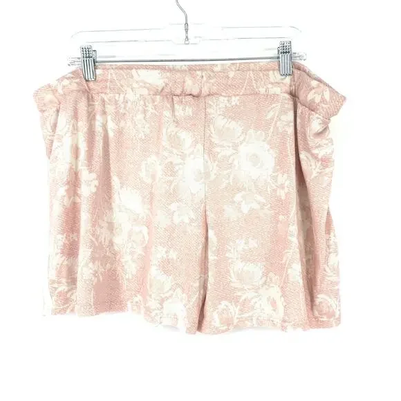 Lucky Brand Women's Size XXL Floral Top & Short 2 Piece Pajama Set Pink Cream - Picture 3 of 10